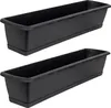 BigDean 2er Set Blumenkasten mit Untersetzer 80 cm lang Produktbild-Vorschau 1