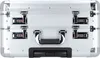 A silver aluminum suitcase with combination locks. Anteprima dell’immagine prodotto