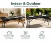 Klapptisch 180x74x74 cm Schwarz Holzoptik Gartentisch Produktbild-Vorschau 2