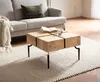 WOHNLING Couchtisch Akazie Massivholz 60x60x40 cm Produktbild-Vorschau 2