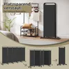 Izrielar Paravent mit Rollen 3 teilig Anthrazit 263x180 cm Produktbild-Vorschau 3