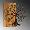 Wallity, Agac 5, Wanddeko, Nussbaum, Metall, 58 x 58 cm Produktbild-Vorschau 4