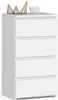 VALESTRA Kommode weiß mit 4 Schubladen, 74 cm hoch, 40 cm Produktbild-Vorschau 2
