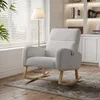 Fauteuil à bascule Fortuna Lai gris clair avec tissu Voir les images du produit 1
