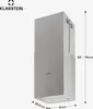 A silver island range hood is shown against a white background with dimensions indicated. Náhľad obrázku produktu