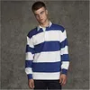 Front Row Rugby Polo-Shirt, langärmlig, gestreift RW476 Produktbild-Vorschau 2