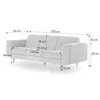 BEAUTYSOFA | 3-Sitzer Sofa VENEZIA Chenillestoff Beige – Produktbild-Vorschau 11