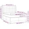 Boxspringbett mit Matratze & LED Blau 140x190 cm Stoff Produktbild-Vorschau 8