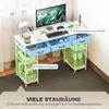 HOMCOM Písací stôl/kuchynský stôl s 2 USB portmi na Náhľad obrázku produktu 4