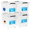 ATHLON TOOLS 4x 80 L Aufbewahrungsboxen mit Deckel - blau Produktbild-Vorschau 1