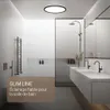 Plafonnier LED salle de bain projections d'eau plat, noir Voir les images du produit 4