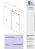 Technical drawing and installation guide for a glass sliding door system. Náhľad obrázku produktu