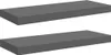 vidaXL Schweberegale 2 Stk. Hochglanz-Grau 60x23,5x3,8 cm Produktbild-Vorschau 1