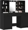 vidaXL Schminktischset mit LED 3 stk. Schwarz Eichen-Optik Produktbild-Vorschau 1