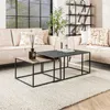 AnLi Style Couchtisch, metallic, rechteckig, 2er-Set Produktbild-Vorschau 3