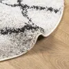 vidaXL Teppich Shaggy Hochflor Modern Creme und Schwarz Ø Produktbild-Vorschau 6
