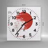 Wanduhr - Quadrat - Glasuhr - Japan Blume Kirschen - Produktbild-Vorschau 3