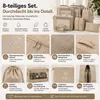 Set di 8 organizer da valigia con beauty case – Borse e Anteprima dell’immagine prodotto 2