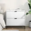 vidaXL Nočný stolík so zásuvkami Biely 63,5 x 36 x 61 cm Náhľad obrázku produktu 4