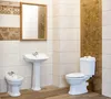 Nostalgie Retro Keramik Toilette+Waschbecken + Säule+Sitz Produktbild-Vorschau 8