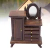 1:16 Puppenhaus-Miniatur-Schminktisch aus Holz, dekorativer Produktbild-Vorschau 4