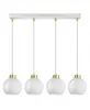 Lampa Wisząca Sufitowa Żyrandol Biała Szklane Kule White Podgląd zdjęcia produktu 1