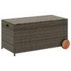 Gartentruhe mit Rollen Grau 190L Poly Rattan - Gartenboxen Produktbild-Vorschau 6