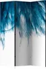 3-teiliger Einseitiger Vlies Paravent - Sapphire Feathers Produktbild-Vorschau 1