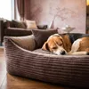4L Textil MOLLY Kuscheliges Cord Hundebett mittelgroße Produktbild-Vorschau 5