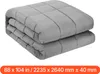 A folded gray weighted blanket is shown on a white background. Produktbild-Vorschau