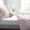 Mikrofaser Bettwäsche Set 135x200 cm Rosa Einfarbig mit Produktbild-Vorschau 4