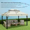 Pavillon Ersatzdach 3x4 m, Ersatzplane zweistufig, 370g Produktbild-Vorschau 3