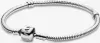 A silver Pandora Moments bracelet is shown against a white background. Podgląd zdjęcia produktu
