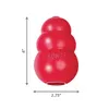 A red KONG dog toy with size dimensions indicated. Anteprima dell’immagine prodotto