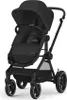 A black Cybex Eos Lux stroller is shown against a white background. Voir les images du produit