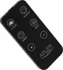 A black remote control for an electric fireplace, angled on a white background. Podgląd zdjęcia produktu