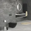 LuxeBath WC sospeso senza bordo, nero, lungo, a filo Anteprima dell’immagine prodotto 10