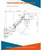 Ergonomische höhenverstellbare Monitor Wandhalterung bis 49 Produktbild-Vorschau 15