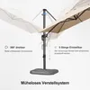 PURPLE LEAF Sonnenschirm 250 x 250 cm Groß Ampelschirm mit Produktbild-Vorschau 6