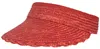 Seeberger modisches Stroh-Sonnenschild mit Klettverschluss in rosa