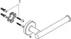 An exploded diagram showing the parts of a toilet paper holder and its mounting hardware. Podgląd zdjęcia produktu