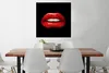 MuchoWow® Poster Lippen - Geld - Rot 75x75 cm - Wand Produktbild-Vorschau 2