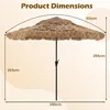 COSTWAY Parasol Hawaii, PP-strooimateriaal, 300cm, Productafbeelding-voorbeeld 4