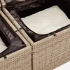 Design 7-tlg. Garten-Sofagarnitur mit Kissen Beige Poly Produktbild-Vorschau 6