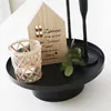 Dekotablett NORDIC schwarz aus Metall D30cm Dekoplateau Produktbild-Vorschau 3