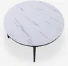 Tavolo da soggiorno moderno rotondo 90cm in metallo effetto Anteprima dell’immagine prodotto 3