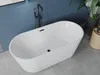 Mexen Luna vasca da bagno indipendente 140 x 75 cm, bianca, Anteprima dell’immagine prodotto 3
