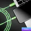 Câble de recharge USB LED 3-en-1, vert lumineux, Micro Voir les images du produit 1