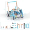 COSTWAY Girello 2 in 1 a forma di auto in legno, girello Anteprima dell’immagine prodotto 3