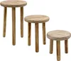 Holz Blumenhocker mit 3 Beinen geflammt 3er Set - 20 / 23 / Produktbild-Vorschau 1